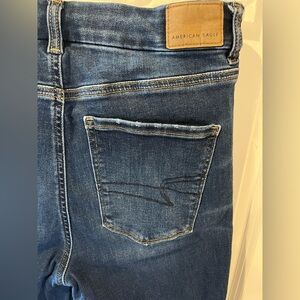 American Eagle Blue Next Level Stretch Curvy Hi-Rise Jeans Size 6L